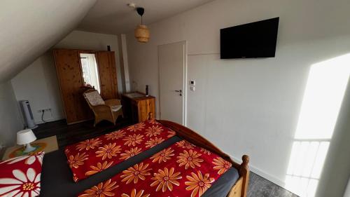 TV a/nebo společenská místnost v ubytování Ferienhaus in Walow