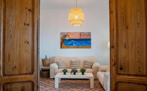 Posezení v ubytování Beachfront house
