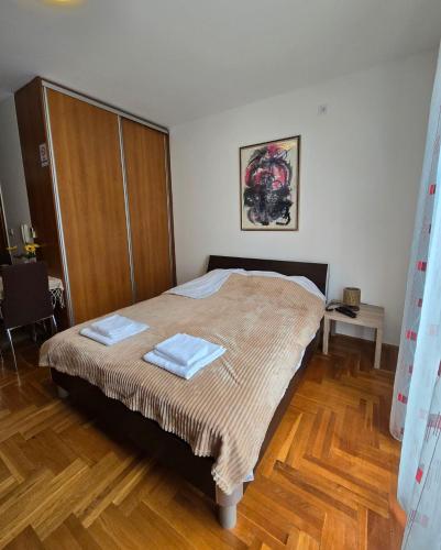 Postel nebo postele na pokoji v ubytování Laki Apartment