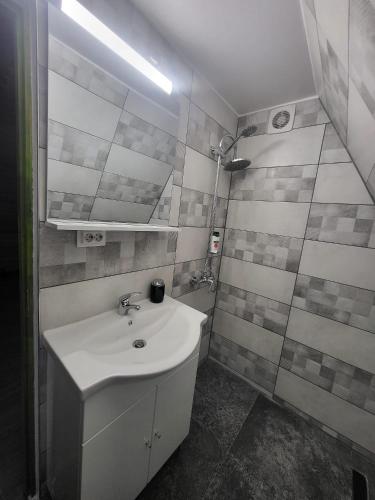 Ένα μπάνιο στο Cabana Vânătorilor A Frame Green