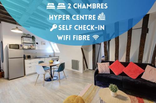 Cœur de Ville - T3 - 6 personnes - Arrivée Autonome