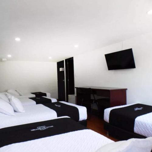 Postel nebo postele na pokoji v ubytování Hotel Colonial Internacional