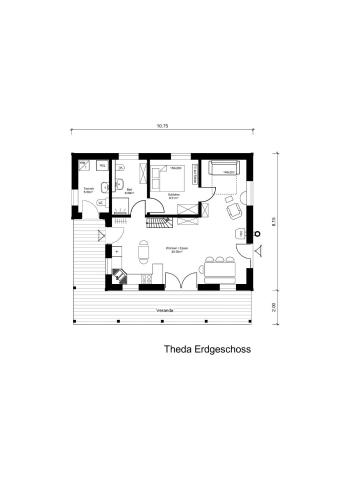 Haus Thedaの見取り図または間取り図