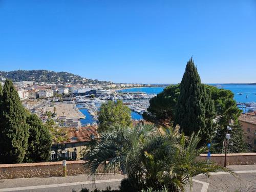a view of a city with a harbor at The Yachting - Host Provence in Le Cannet