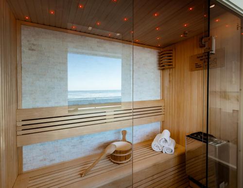 Ένα μπάνιο στο Ferienwohnung Inselblick