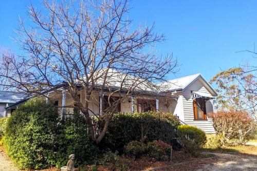 a white house with a tree in front of it at Bonnie Belle Escape in Little Hartley