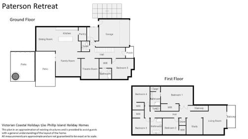 a floor plan of the pelican retreat at Paterson Retreat in San Remo