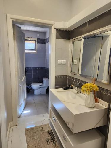 شقة عائلية فخمة في المدينة المنورة: حمام مع حوض ومرحاض