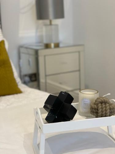 Cama o camas de una habitación en Luxury en-suite in modern house