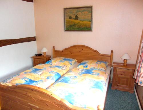 Postel nebo postele na pokoji v ubytování Wohnung in Ulrichshusen