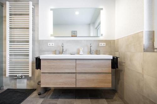 Ένα μπάνιο στο Ferienwohnung Müller GbR
