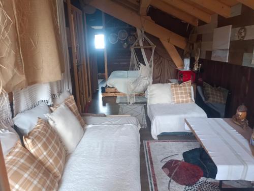 Postel nebo postele na pokoji v ubytování Chalet des secrets