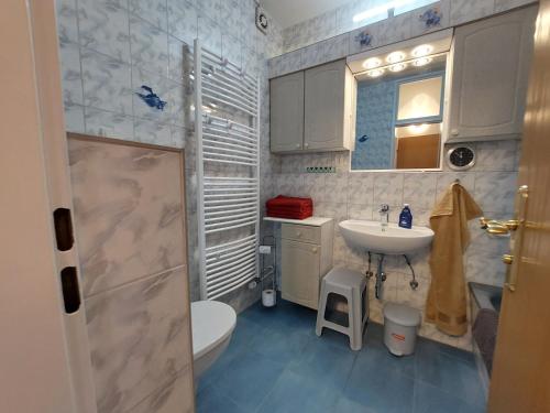 Et badeværelse på Ferienwohnung Penthouse Wolke 16 mit Schwimmbad und Saunanutzung