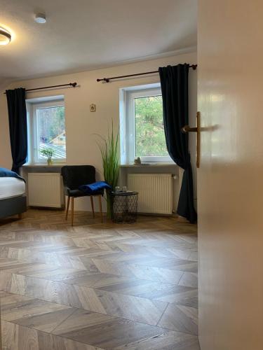 Katil atau katil-katil dalam bilik di Pension und Ferienwohnung Frech