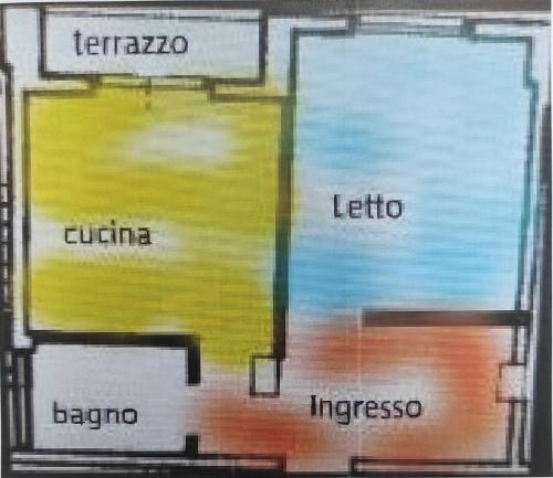 Načrt razporeditve prostorov v nastanitvi Residence Il Pavone