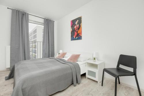 Легло или легла в стая в Modern Targowek Apartment by Renters