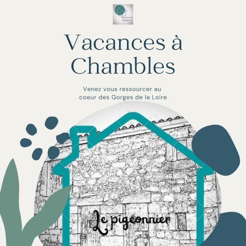 a book cover with a drawing of a chimney at Maisonnette jardin jacuzzi au cœur de Chambles in Chambles