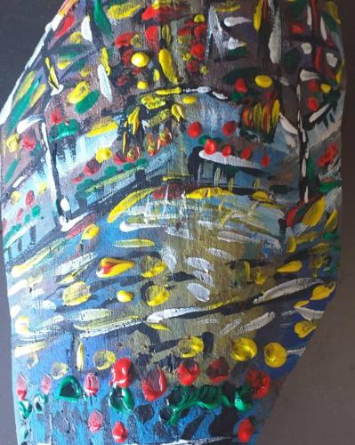 a vase filled with lots of different colored beads at Hellas Palace ROOMS LOFT in Sparti