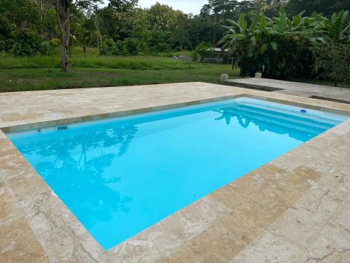 une grande piscine d'eau bleue dans l'établissement Villas La Paillote Costa Rica, à Puntarenas