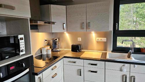 Dapur atau dapur kecil di Le haut du parc