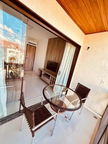 Ruang duduk di Flat Monte Castelo Gravatá