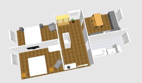 a floor plan of a house at Lackenbauer in Muggenau