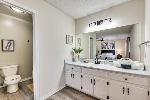 a bathroom with a sink and a toilet at Shalimar Townhome with Screened Porch 6 Mi to Beach in Shalimar