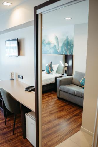 Χώρος καθιστικού στο Auckland City Hotel - Hobson St