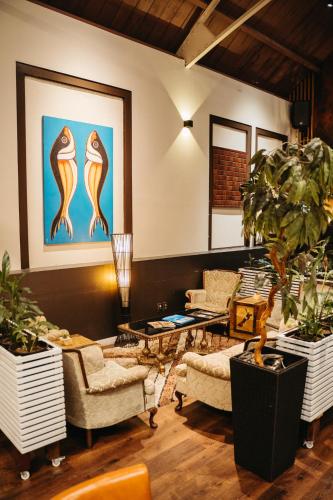 Χώρος καθιστικού στο Auckland City Hotel - Hobson St