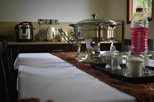un mixeur assis sur un comptoir dans une cuisine dans l'établissement Rock View Home, à Kandy