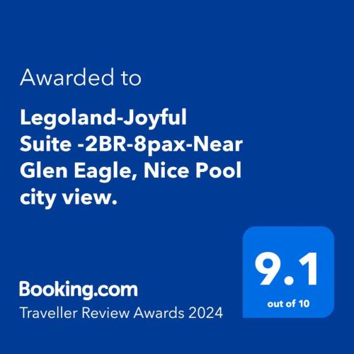 a screenshot of a cell phone with the text wanted to leopard loyalty at Legoland-Joyful Suite -2BR-8pax-Near Glen Eagle, Nice Pool city view. in Nusajaya