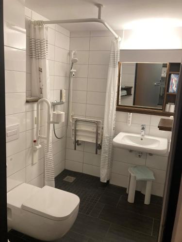 Koupelna v ubytování Oste-Hotel Superior