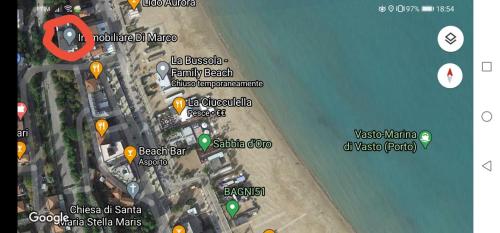 un mapa de una carretera con mucho tráfico en A casa di nonna Giovanna, en Vasto