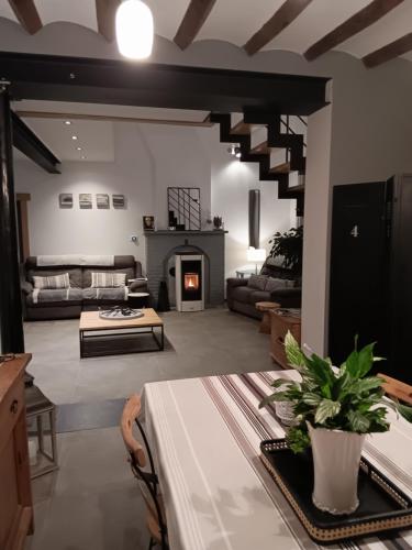 Kuchyň nebo kuchyňský kout v ubytování La chambre des daines