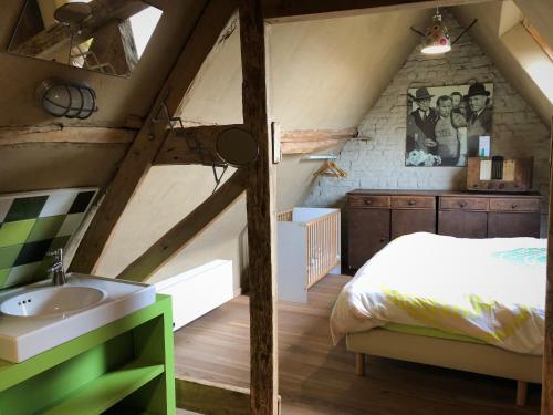 Postel nebo postele na pokoji v ubytování Grote Goesting holiday house