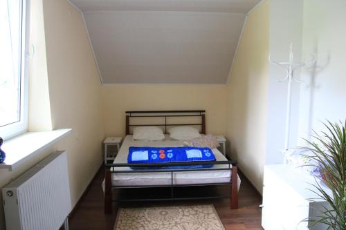 A bed or beds in a room at Ezerkiemis