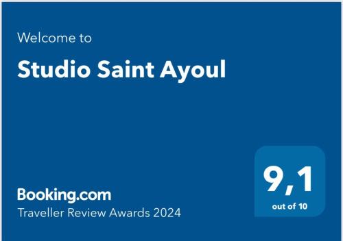 Certificado, premio, señal o documento que está expuesto en Studio Saint Ayoul