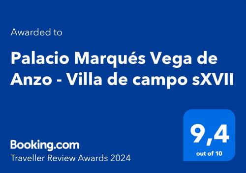 a screenshot of theania marigots vegas website at Palacio Marqués Vega de Anzo - Villa de campo sXVII in Siero