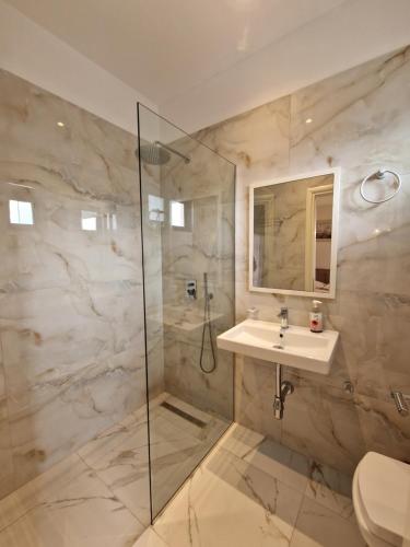 Koupelna v ubytování Hotel Fabio