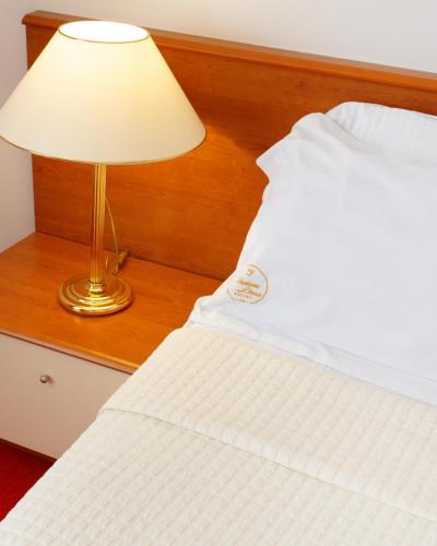 Postel nebo postele na pokoji v ubytování Chateau Linza Resort