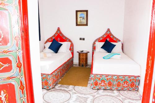 Letto o letti in una camera di Hotel Chefchaouen