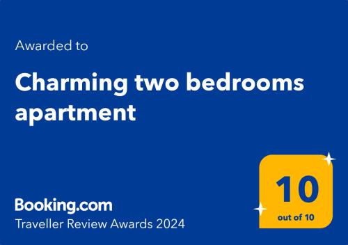 a yellow box with the words channel two bedrooms appointment at Charming two bedrooms apartment in Sighişoara