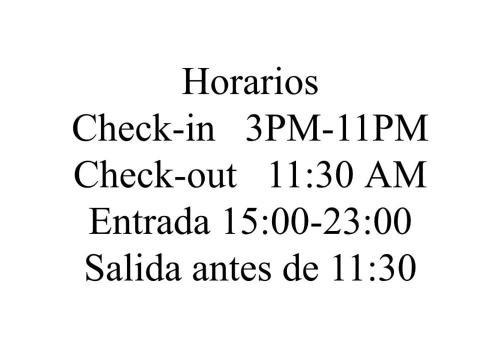 a black and white text box with the words horizons check in l at Studio apartment California 15 minutos de Ezeiza in Monte Grande