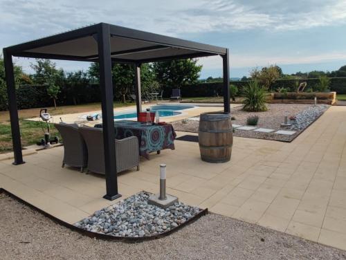 La Bastide avec piscine privée, pétanque et climatisation