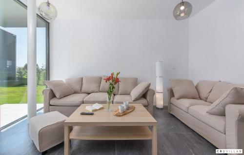 a living room with a couch and a coffee table at Complex Teca in Petehi