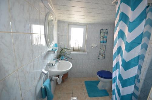 Koupelna v ubytování Apartment Delphin