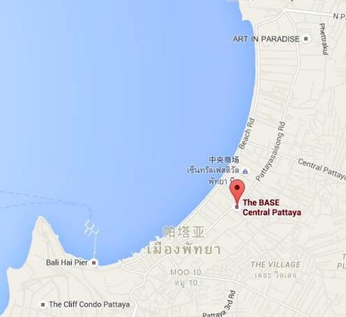 a map of the place central palestine at Sea View 2 Bed Room Condo @ Central Pattaya in Pattaya Central