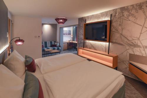 Katil atau katil-katil dalam bilik di Hotel Boehler