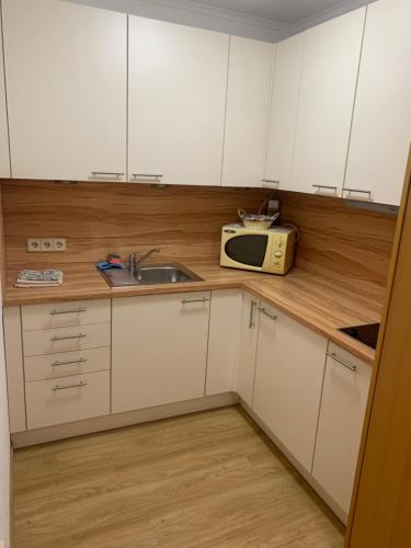 Kuchyň nebo kuchyňský kout v ubytování Cara Apartments