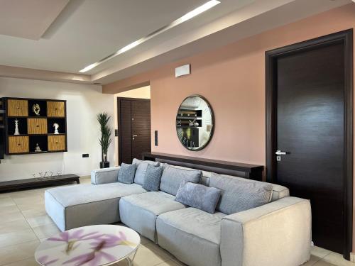 Ruang duduk di Villa Chrysa Rhodes
